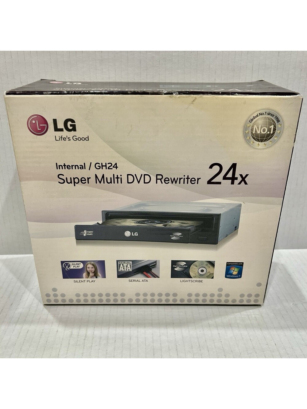 LG GH24 Internal Super Multi DVD Rewriter 24X Drive Open Box